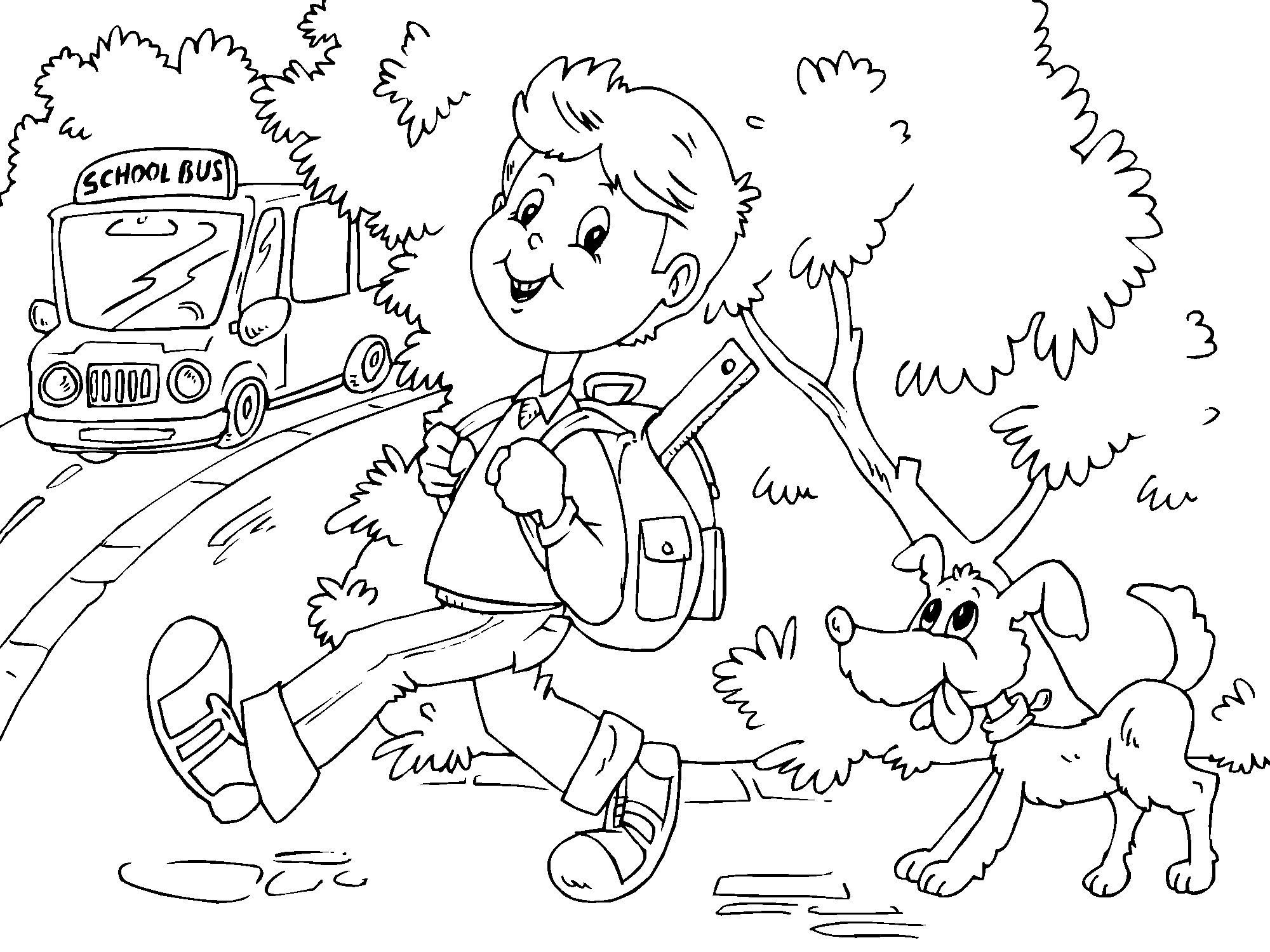 School Coloring Pages
 Free Printable School Bus Coloring Pages For Kids