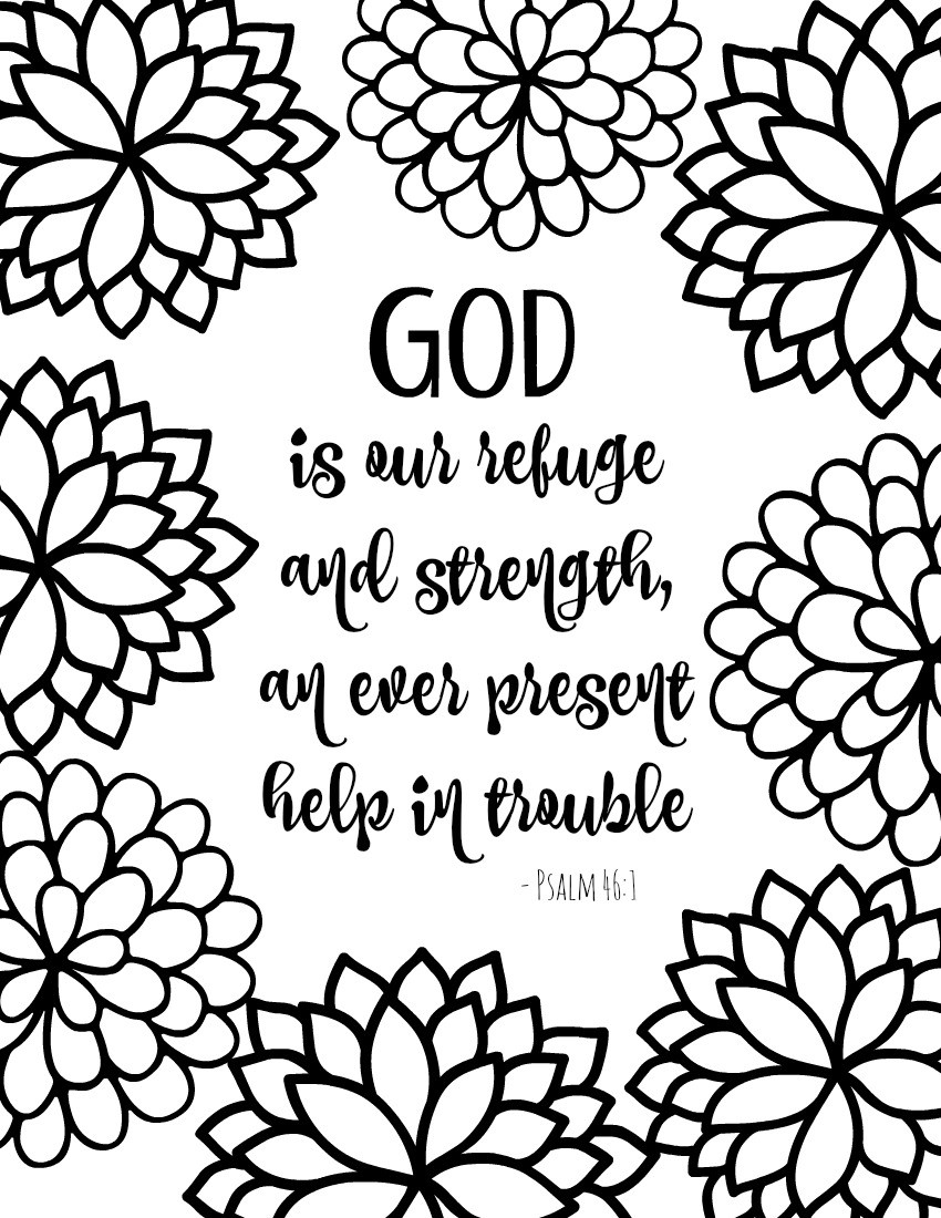 Scripture Coloring Pages For Adults
 Free Printable Bible Verse Coloring Pages with Bursting