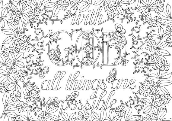 Scripture Coloring Pages For Adults
 Adult Colouring Page Bible Verse Matthew by