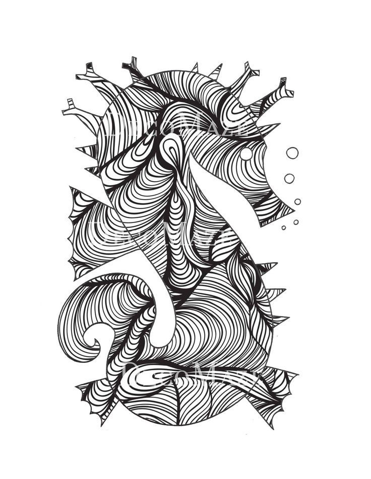 Seahorse Coloring Pages For Adults
 Seahorse Adult Coloring Pages AZ Coloring Pages