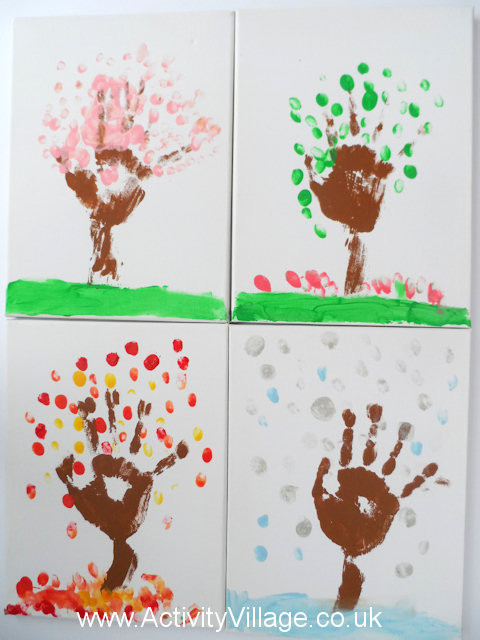 Season Crafts For Preschoolers
 Seasonal Tree Canvases