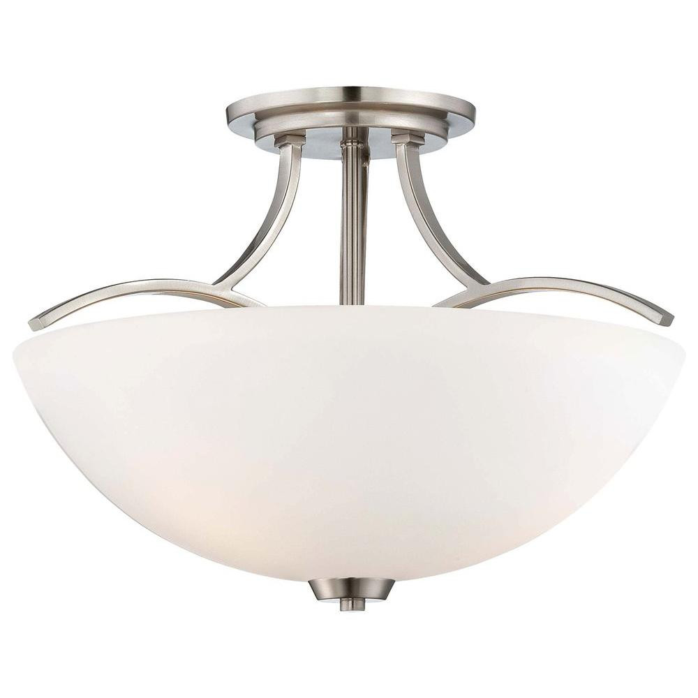 Best ideas about Semi Flush Mount Lighting
. Save or Pin Minka Lavery Overland Park 3 Light Brushed Nickel Semi Now.