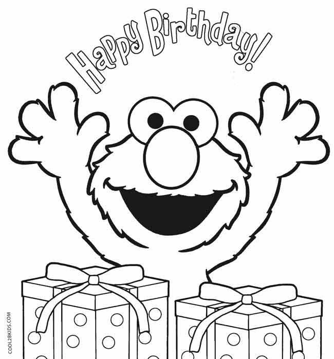 Sesame Street Coloring Sheets For Boys
 Elmo Birthday Coloring Pages