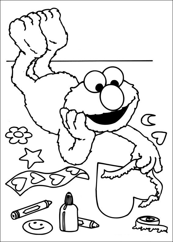 Sesame Street Coloring Sheets For Boys
 Sesame Street Birthday Coloring Pages Cartoon Kermit For