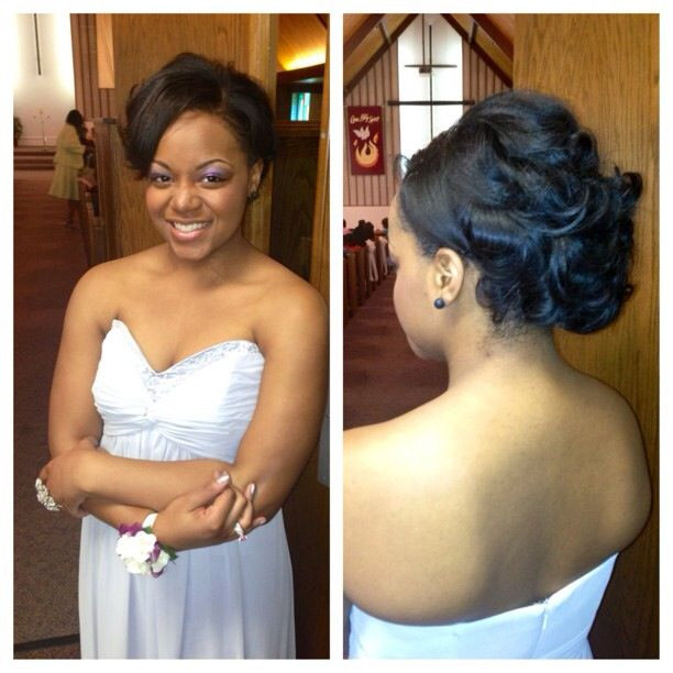 Sew In Updo Hairstyles
 Updo on a full sew in with natural part leave out