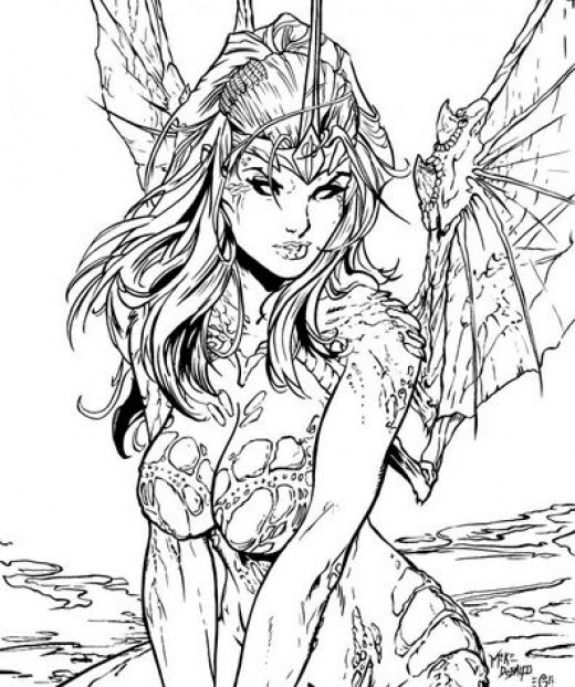 Sexy Adult Coloring Books
 Fairy Coloring Pages and Books