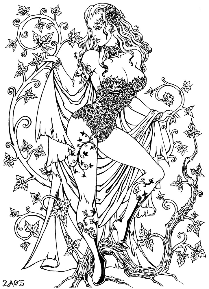 Sexy Adult Coloring Books
 Poison Ivy by Candra on DeviantArt