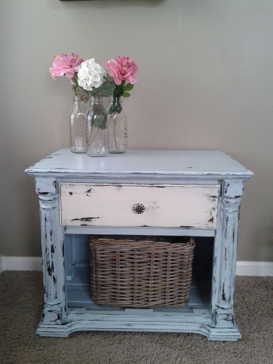Best ideas about Shabby Chic End Tables
. Save or Pin Shabby Chic Coastal Blue f White End Table Night by Now.