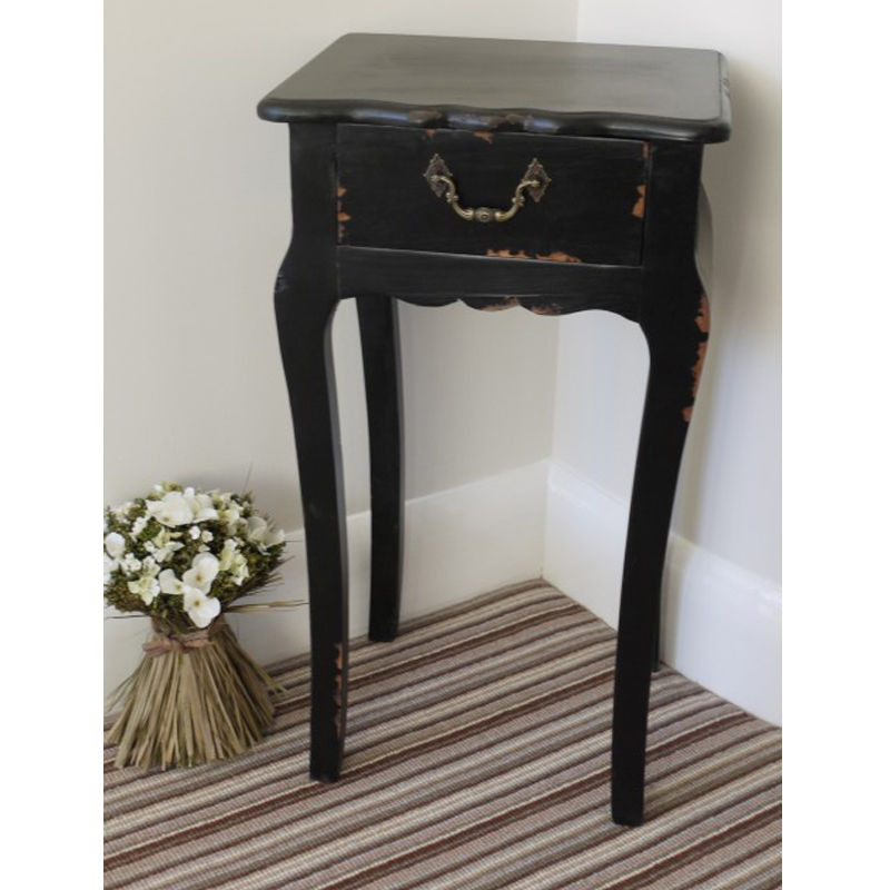 Best ideas about Shabby Chic End Tables
. Save or Pin Black Shabby Chic End Table with Drawer Wooden Lamp Bed Now.
