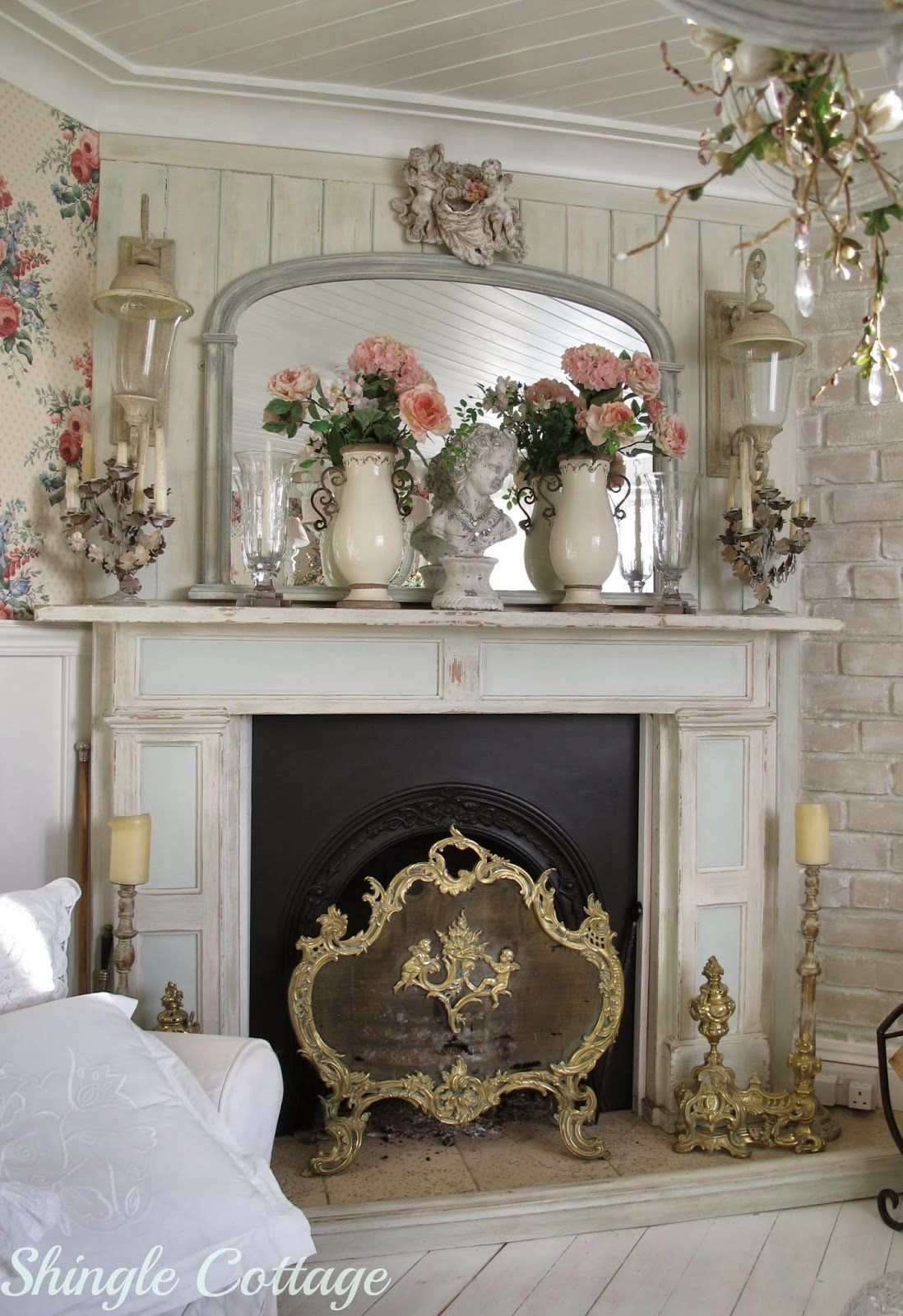 Best ideas about Shabby Chic Fireplace
. Save or Pin Shingle Cottage Florals And Fabrics Now.