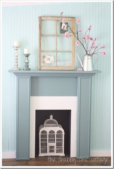 Best ideas about Shabby Chic Fireplace
. Save or Pin DIY fireplace mantel Now.