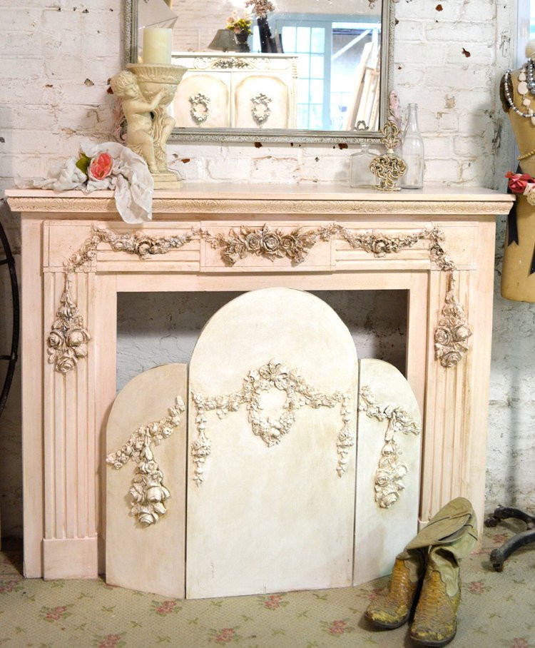 Best ideas about Shabby Chic Fireplace
. Save or Pin Painted Cottage Shabby Chic Fireplace Screen Now.