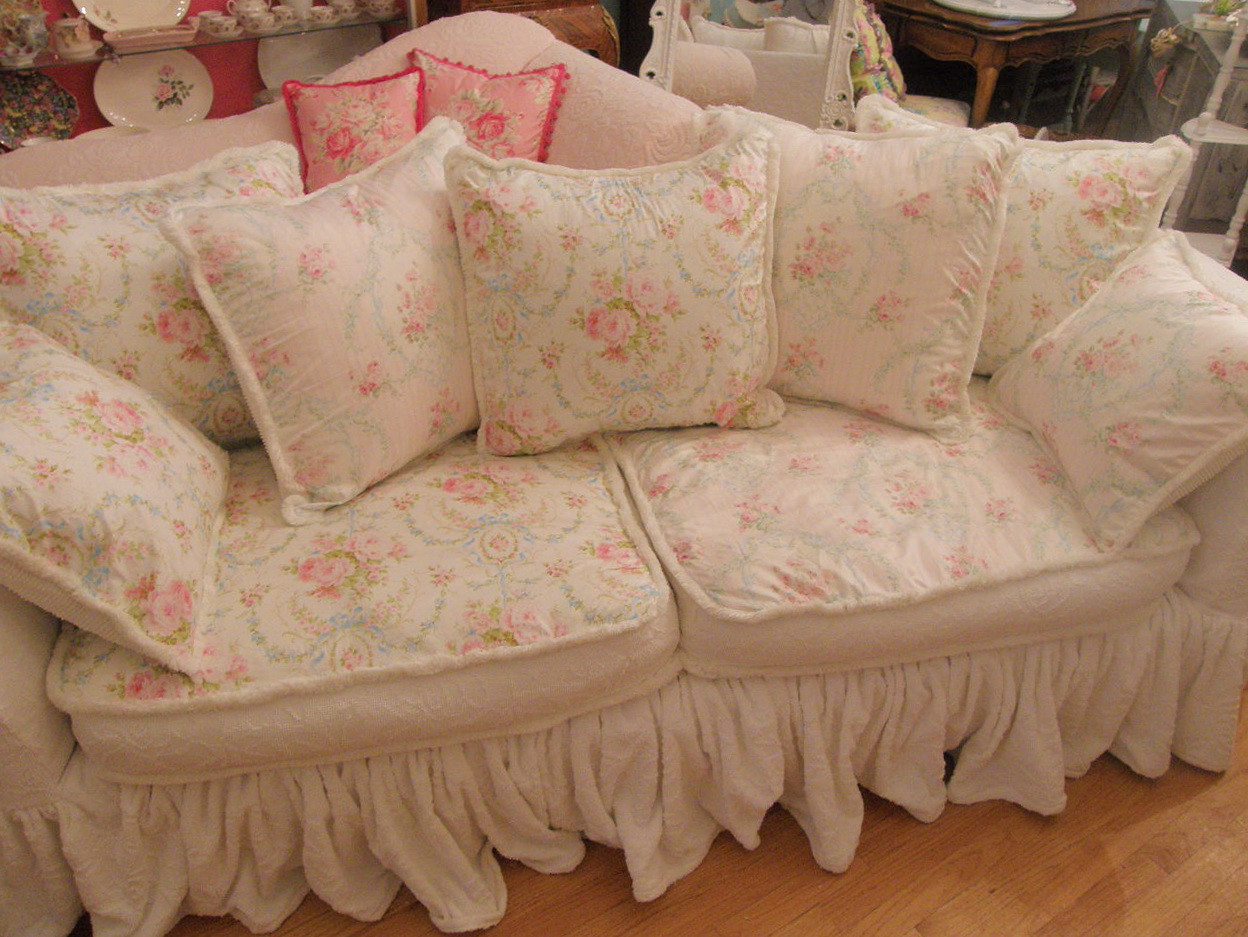 Best ideas about Shabby Chic Loveseat
. Save or Pin Shabby Chic Sofa Covers Rachel Ashwell White Denim Sofa Now.