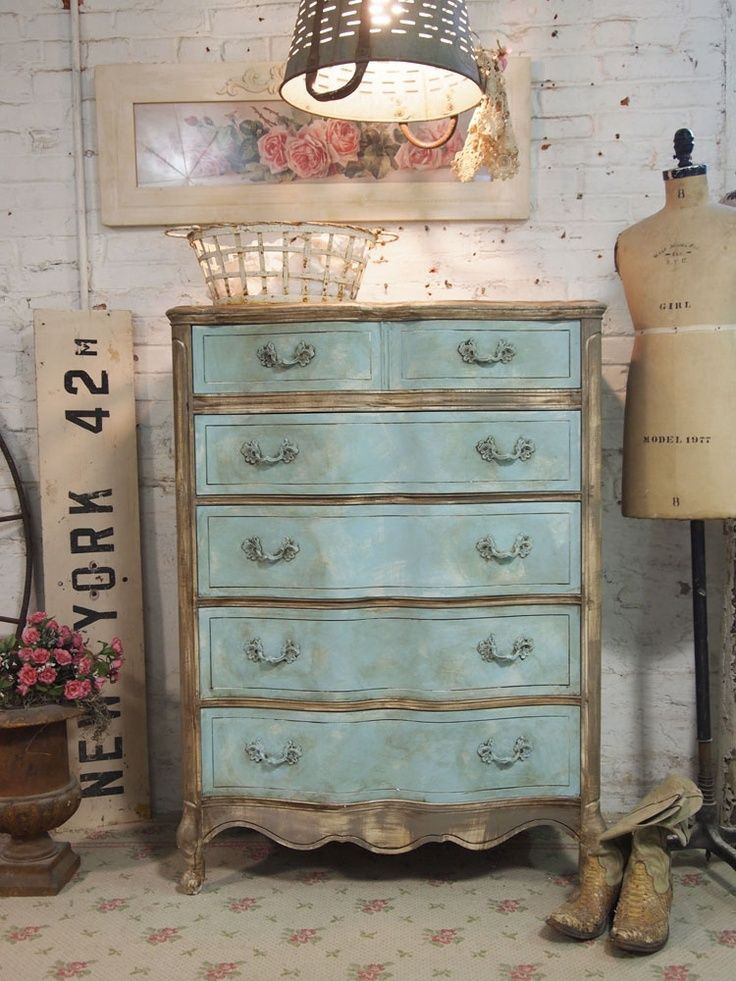 Best ideas about Shabby Chic Paint
. Save or Pin RESERVED for TALI Painted Cottage Chic Shabby Aqua French Now.