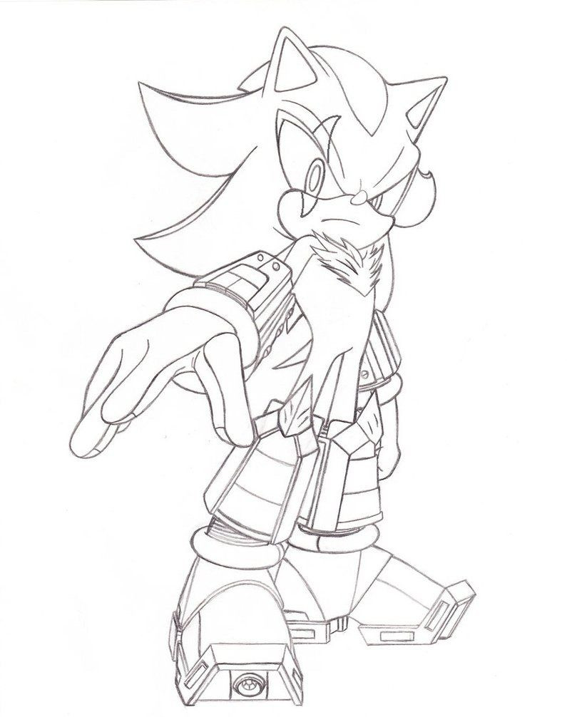 Shadow The Hedgehog Coloring Pages
 Shadow The Hedgehog Coloring Page Coloring Home