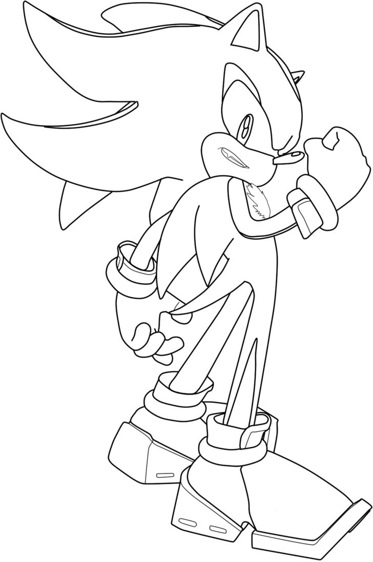 Shadow The Hedgehog Coloring Pages
 Shadow Based Cloring Free Coloring Pages