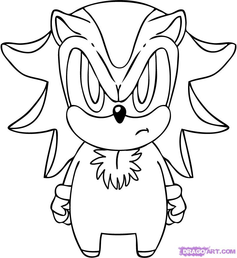 Shadow The Hedgehog Coloring Pages
 Shadow The Hedgehog Coloring Pages To Print AZ Coloring