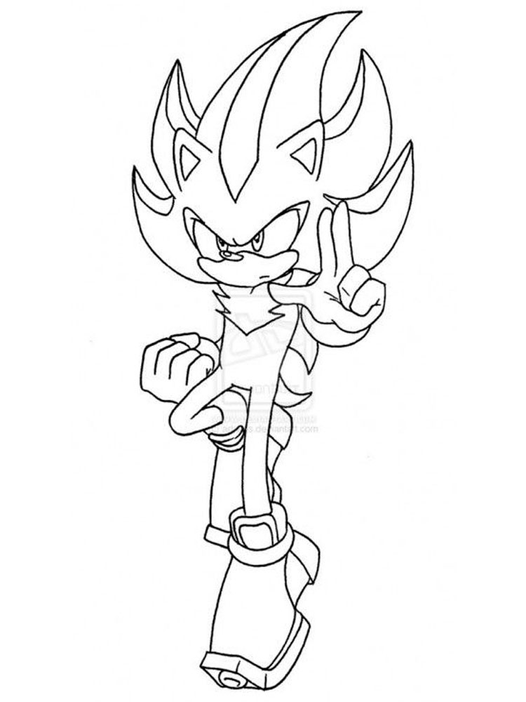 Shadow The Hedgehog Coloring Pages
 Shadow the Hedgehog coloring pages Free Printable Shadow