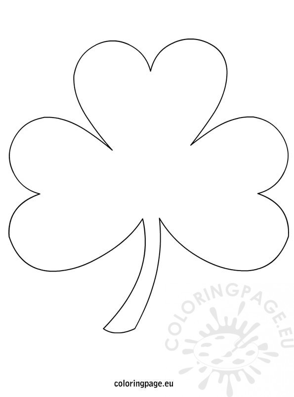 Shamrock Coloring Pages
 Shamrock template – Coloring Page