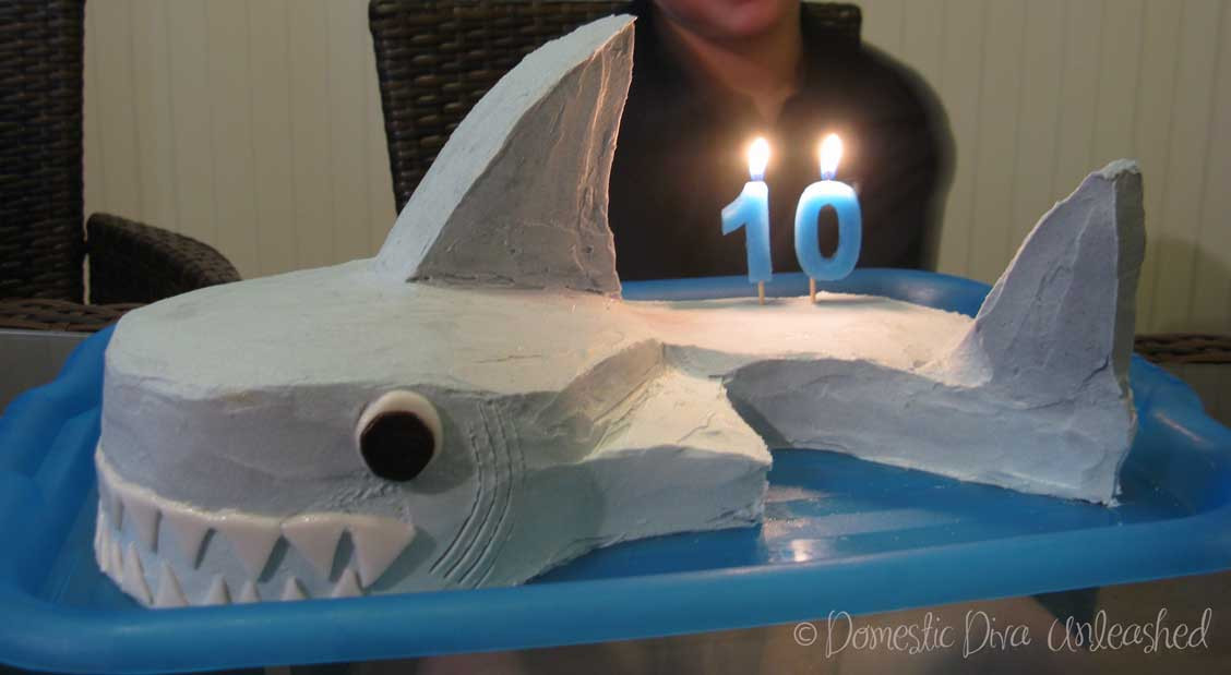 Best ideas about Shark Birthday Cake
. Save or Pin Shark Birthday Cake and Shark Fin Cup Cakes — Domestic Now.