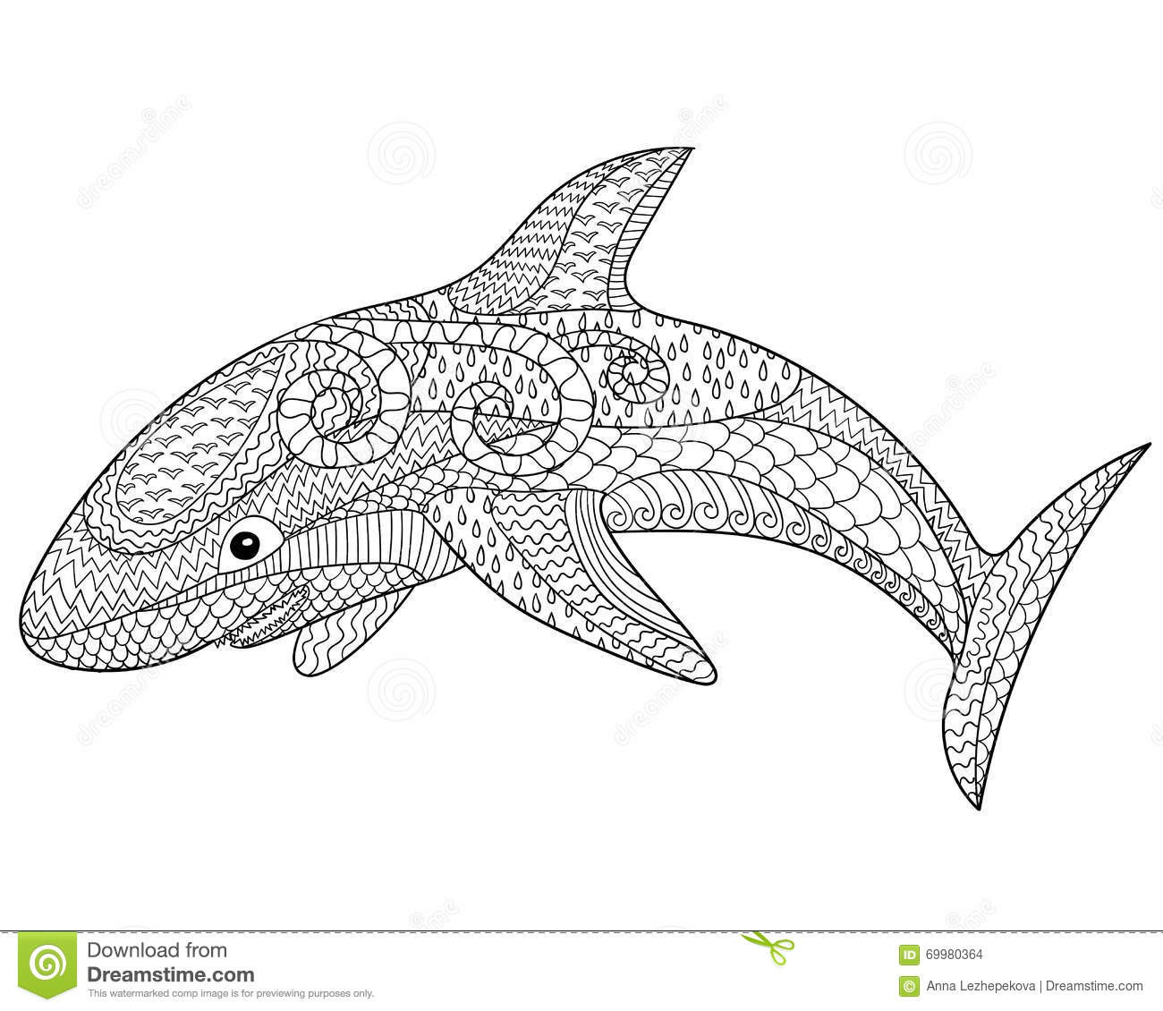 Best ideas about Shark Coloring Pages For Adults
. Save or Pin Happy Shark With High Details Stock Vector Illustration Now.