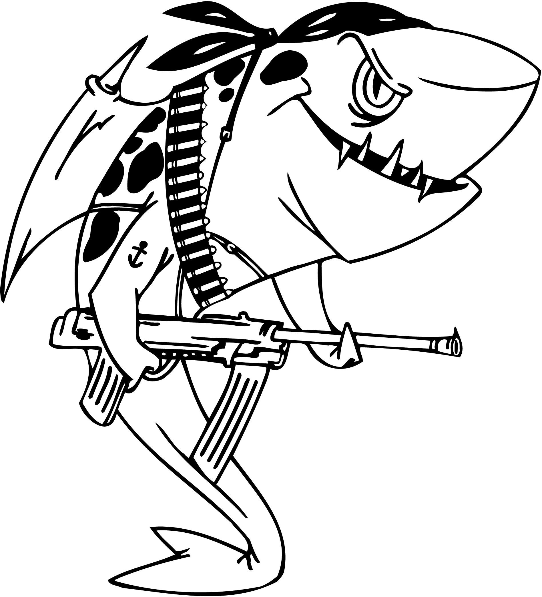 Shark Coloring Sheets For Kids
 printables coloring pages of a military shark for kids