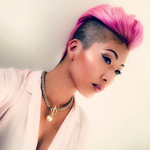 Best ideas about Shaved Girls Hairstyles
. Save or Pin bright pink shaved hairstyles for women Now.