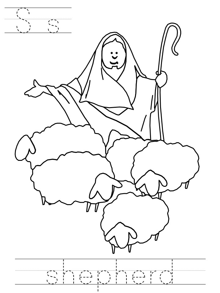 Shepherds Coloring Pages
 Sheep And Shepherd Coloring Pages Coloring Home