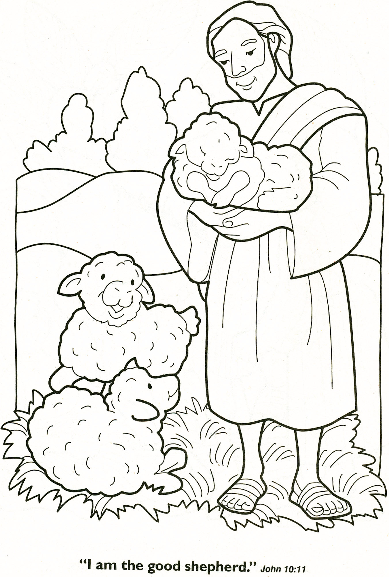 Shepherds Coloring Pages
 The Good Shepherd