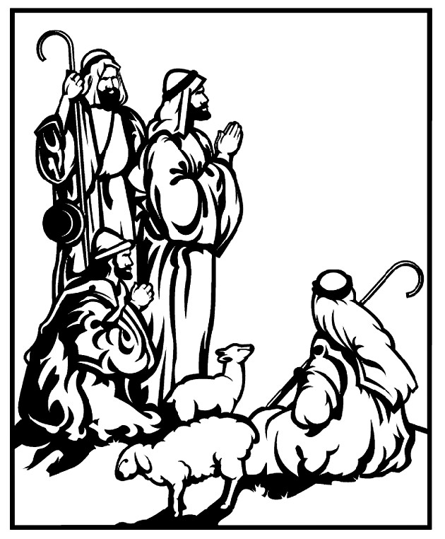 Shepherds Coloring Pages
 Christmas Shepherds Coloring Page