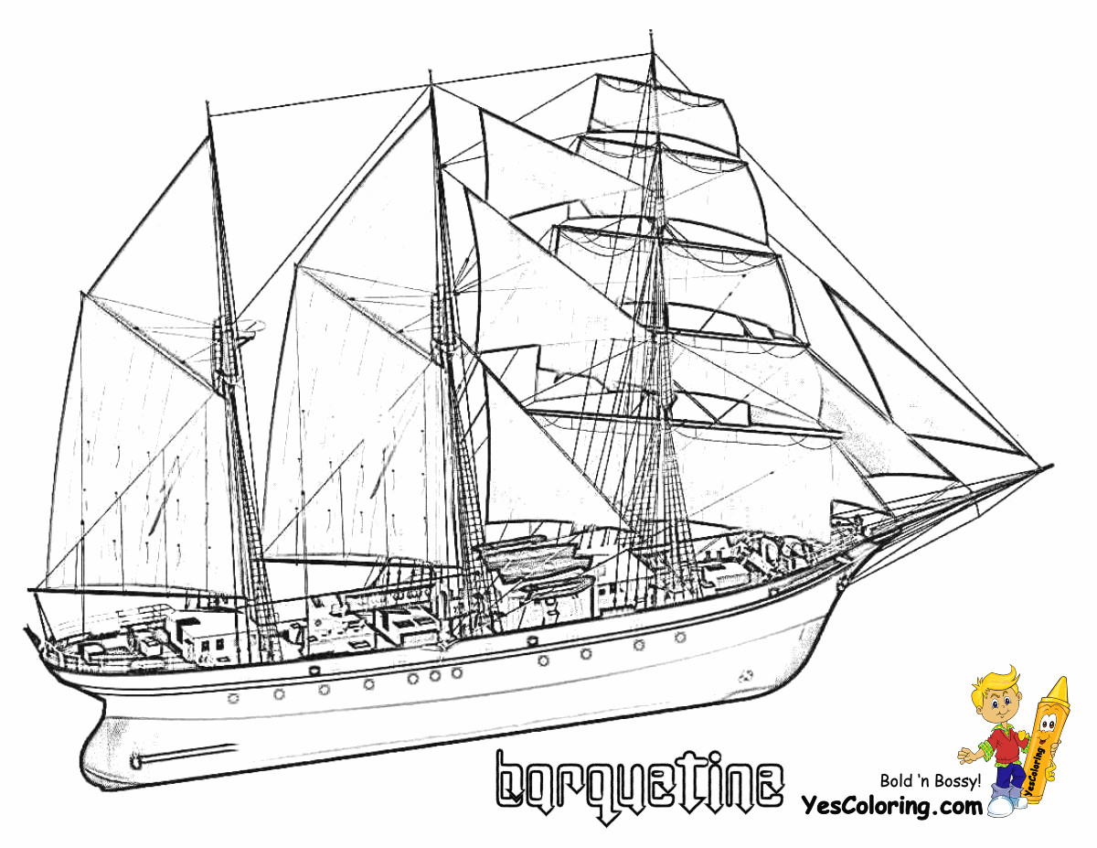 Ship Coloring Pages
 Sky High Tall Ships Coloring Pages Ship Free