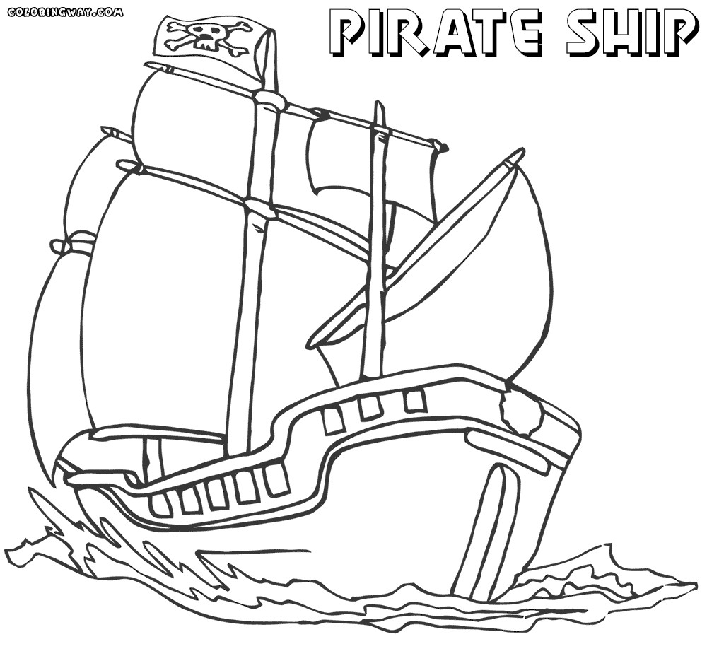Ship Coloring Pages
 Pirate ship coloring pages