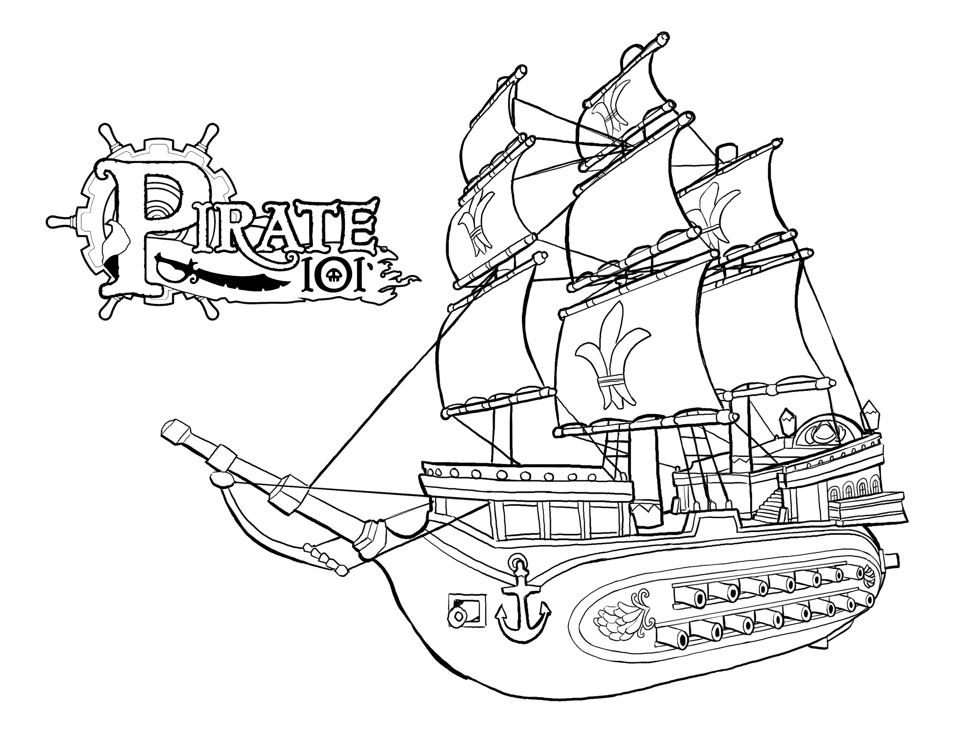 Ship Coloring Pages
 Sunken Pirate Ship Coloring Pages Coloring Pages