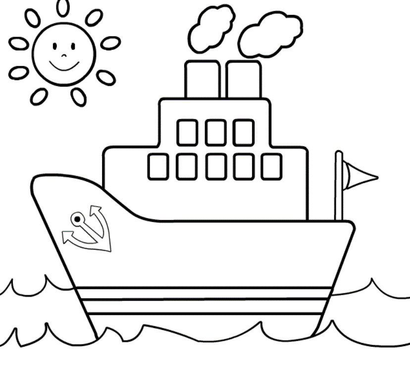 Ship Coloring Pages
 Ship Coloring Page For Kids