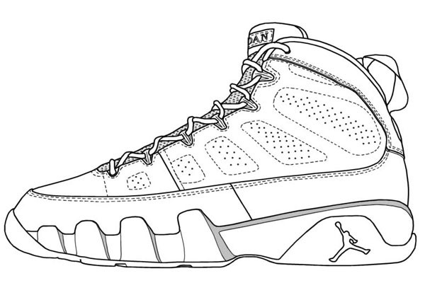 Shoes Coloring Sheets For Boys
 Jordan Shoe Coloring Pages Coloring Home