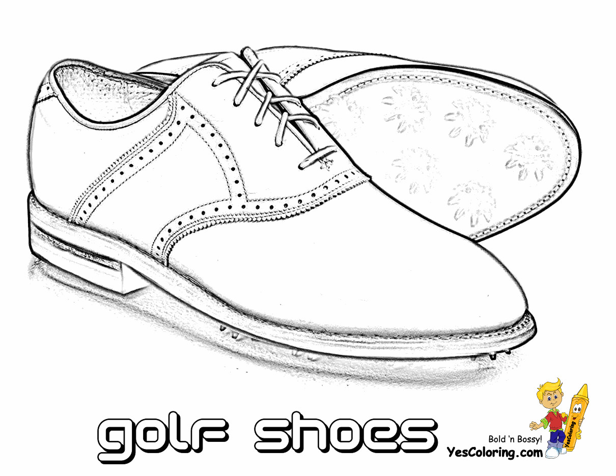 Shoes Coloring Sheets For Boys
 Gallant Golf Coloring Pages Clubs Golf Course
