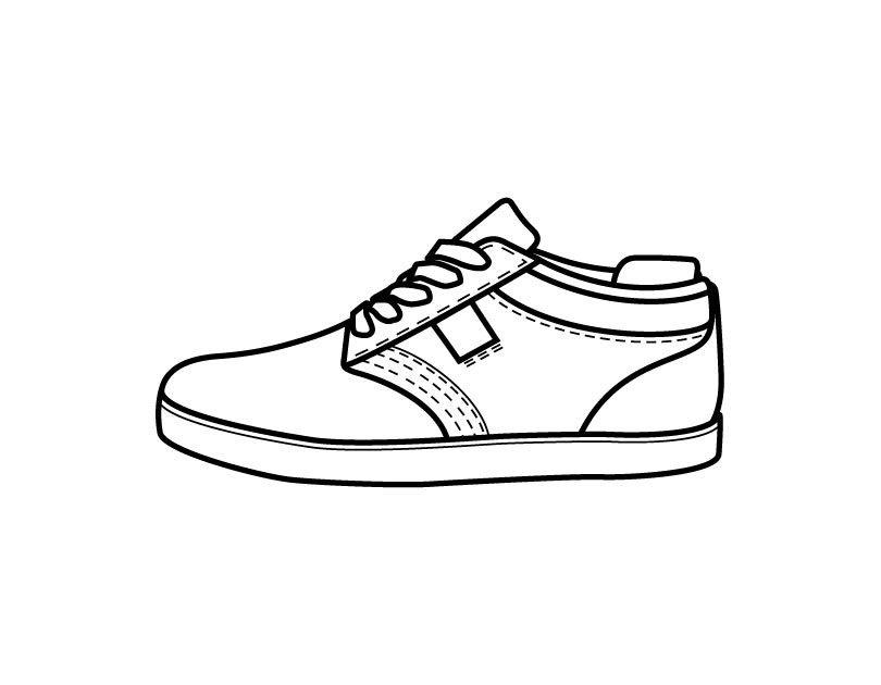 Shoes Coloring Sheets For Boys
 Sneakers clipart coloring Pencil and in color sneakers
