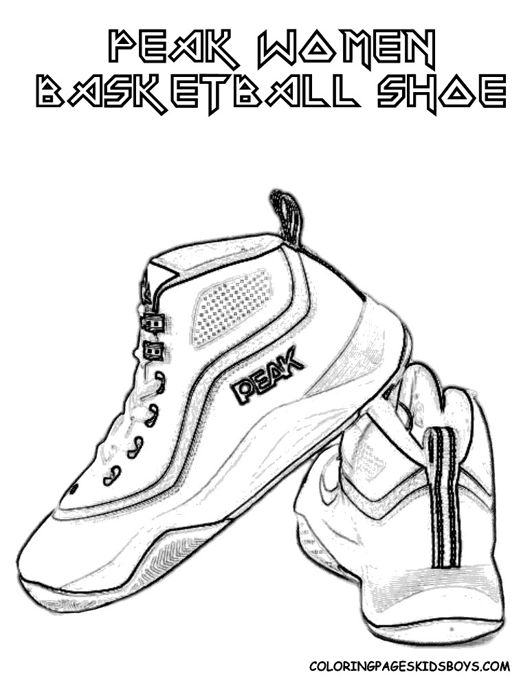 Shoes Coloring Sheets For Boys
 Gritty Girls Coloring WNBA Basketball East