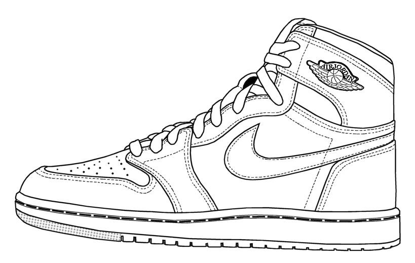 Shoes Coloring Sheets For Boys
 Basketball Shoe Coloring Pages