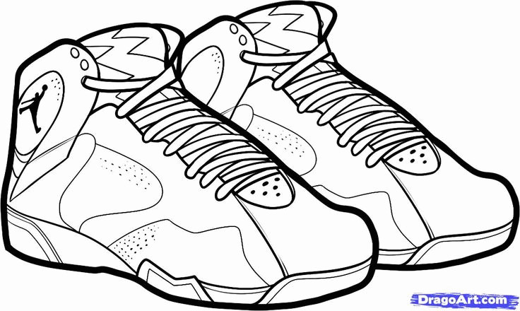 Shoes Coloring Sheets For Boys
 Jordan Shoe Coloring Pages Coloring Home