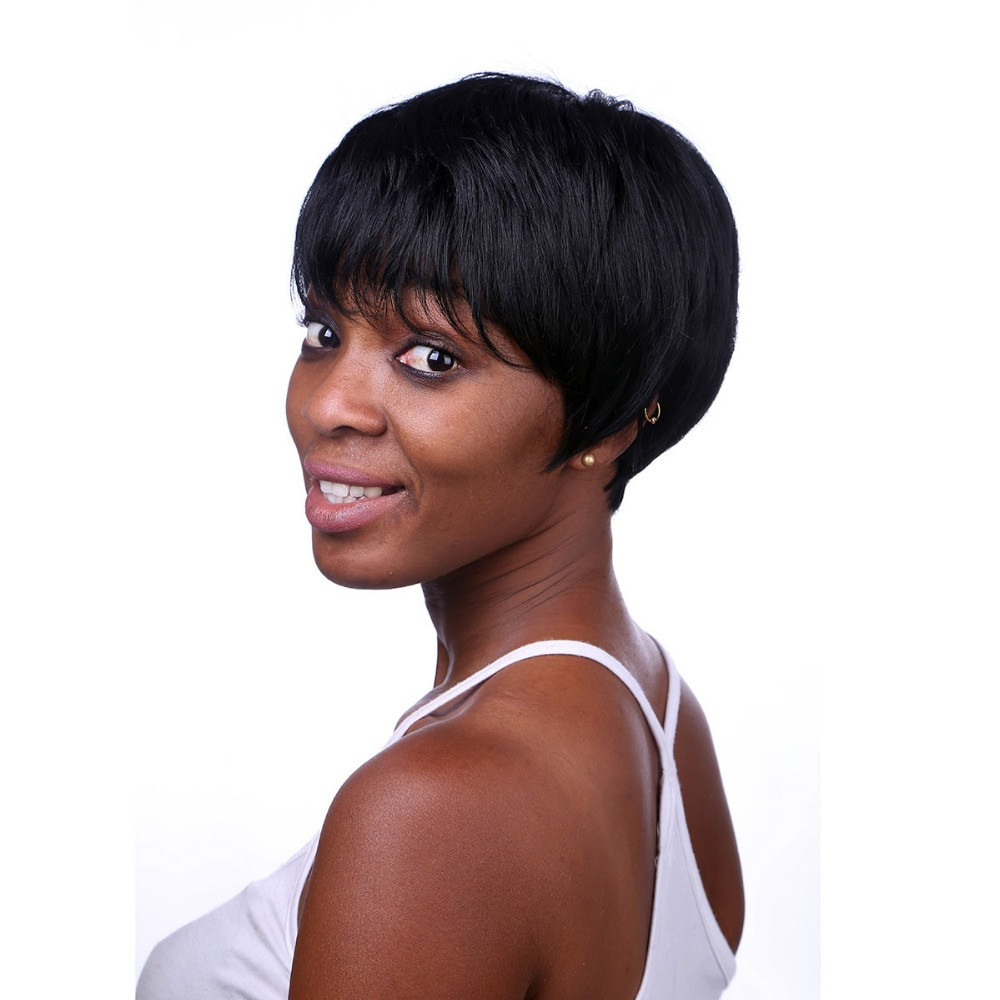 Short Black Hairstyle Wigs
 Aliexpress Buy Rihanna Hairstyle Black Wig Short