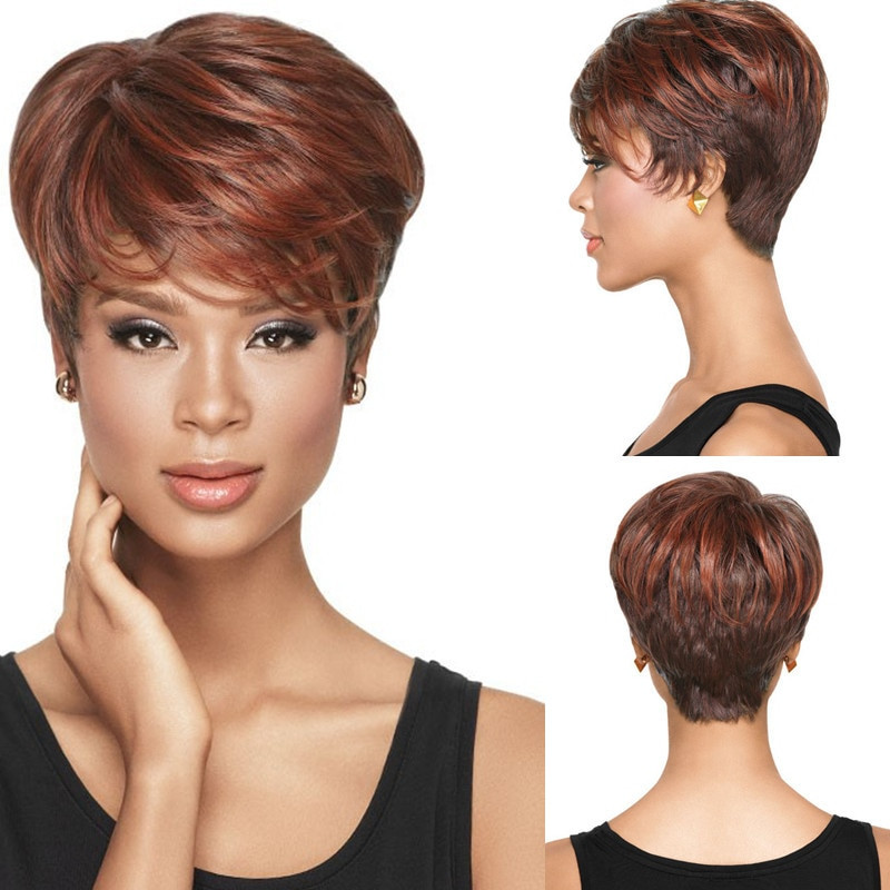 Short Black Hairstyle Wigs
 1PC Natural Wig African American Short Hairstyles Wigs for