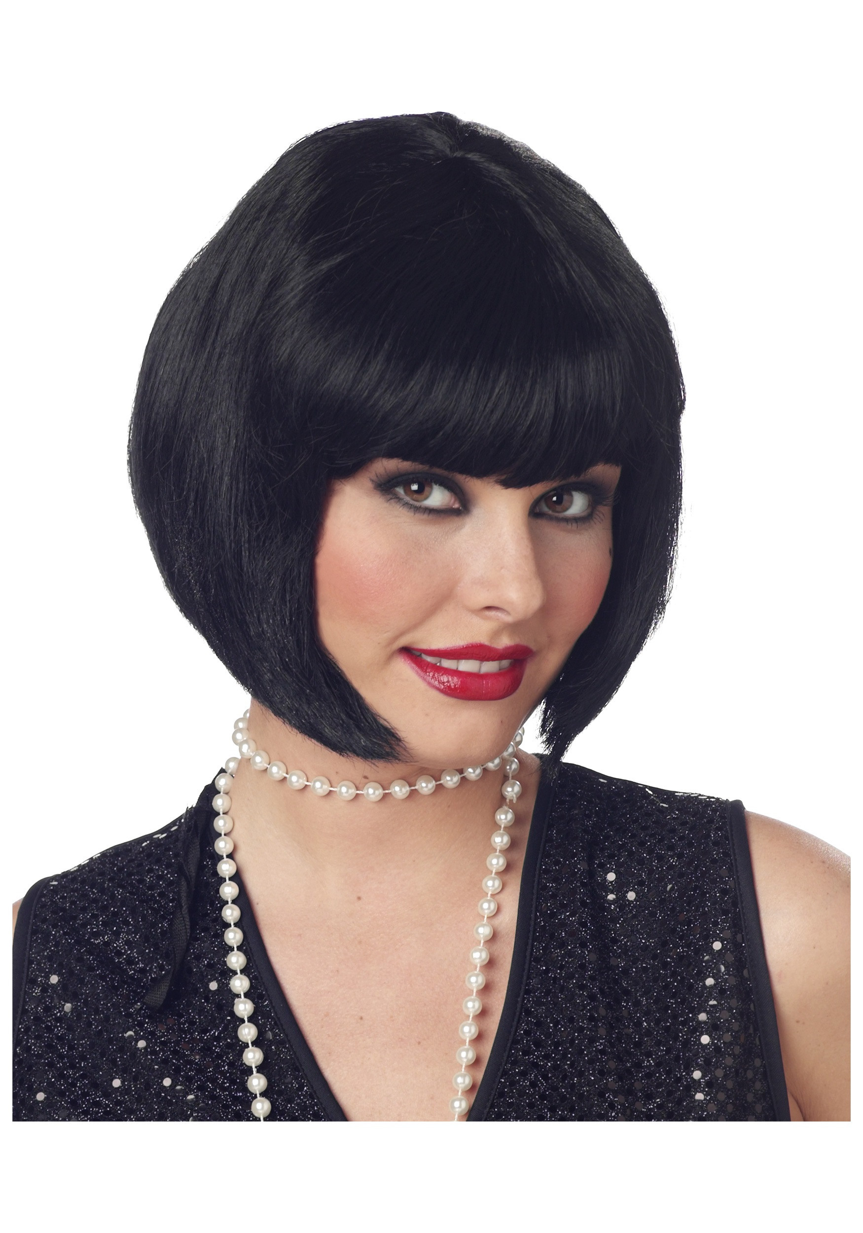 Short Black Hairstyle Wigs
 Short Black Bob Wig Flapper Hair Styles Wigs