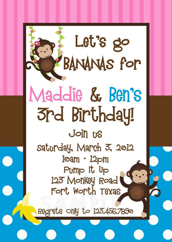 Best ideas about Sibling Birthday Invitations
. Save or Pin Printable Birthday Invitations Twins Sibling Party Now.
