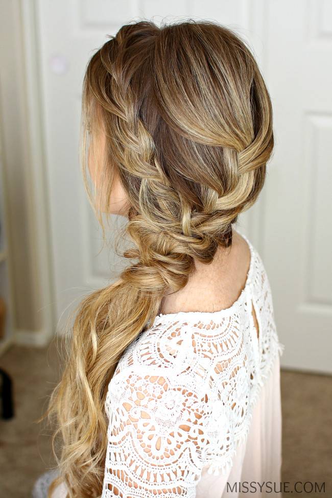 Side Hairstyles For Prom
 Braided Side Swept Prom Hairstyle