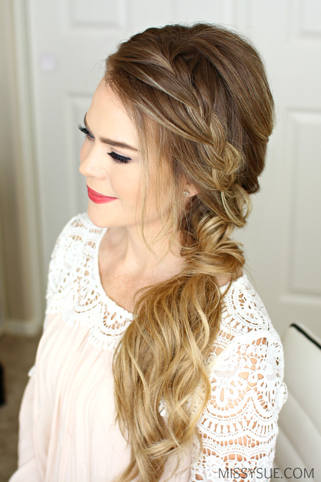 Side Hairstyles For Prom
 Braided Side Swept Prom Hairstyle