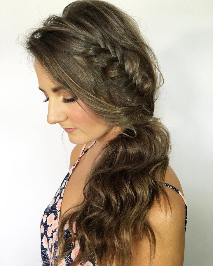 Side Hairstyles For Prom
 Prom Hairstyles Side Curls With Braid HairStyles