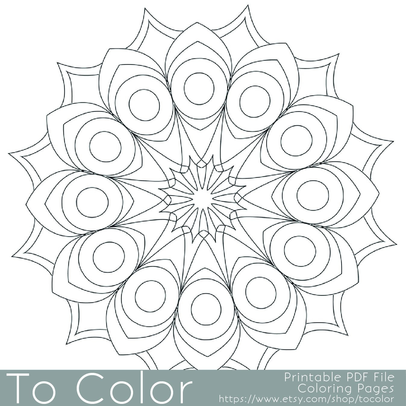 Simple Adult Coloring Pages
 Printable Circular Mandala Easy Coloring Pages for Adults Big