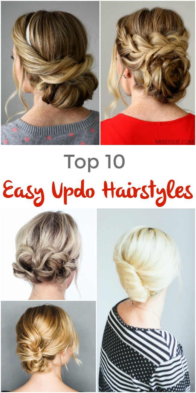Simple Updo Hairstyles
 Top 10 Easy Updo Hairstyles Pinned and Repinned