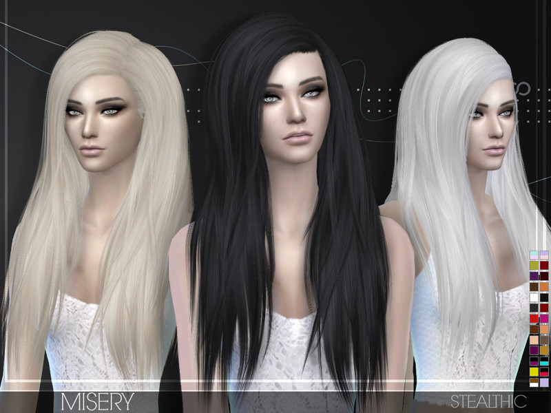 Sims 4 Hairstyles Female
 Stealthic Misery Female Hair